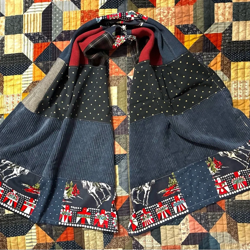 CUSTOM RRL/ RL PATCHWORK SCARF (100% UPCYCLED RALPH LAUREN FABRICS)- 1 OF A KIND